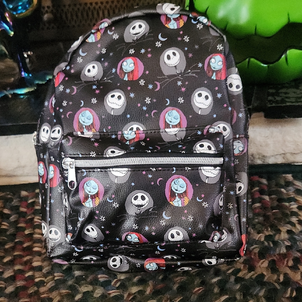 Disney Black and White Nightmare Before Christmas Mini Backpack